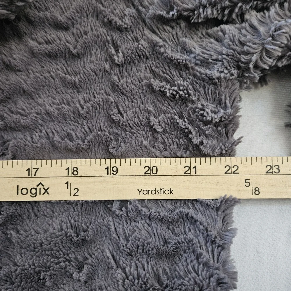 Patagonia Los Gatos Fleece Womens XL Grey Wavy Textured Mock Neck Gorpcore Cozy - Picture 6 of 15